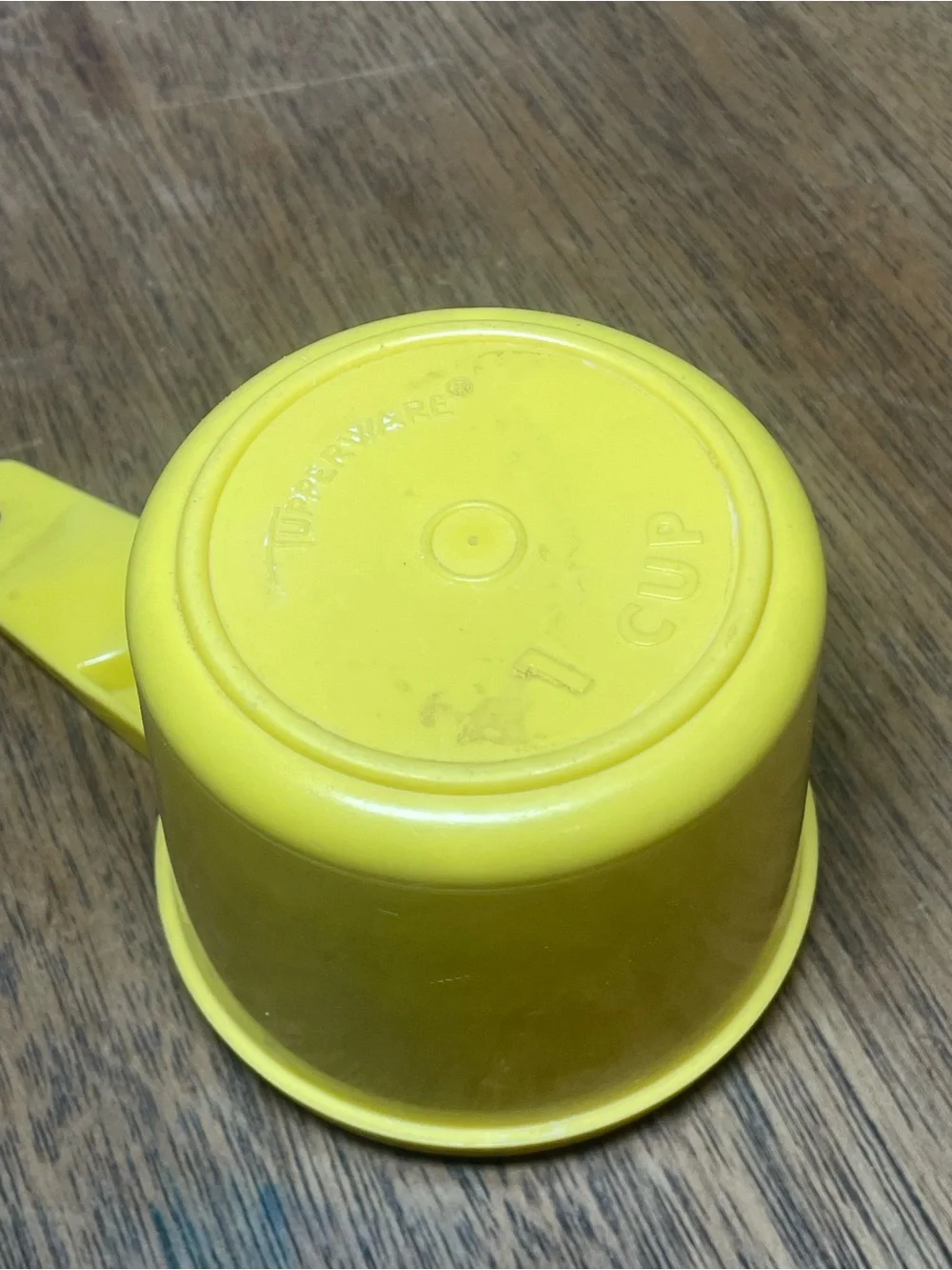 Vintage Yellow Tupperware Measuring Cups Set of 3